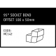 Marley Rectangular 95° Socket Bend Offset 100x50mm - MC142